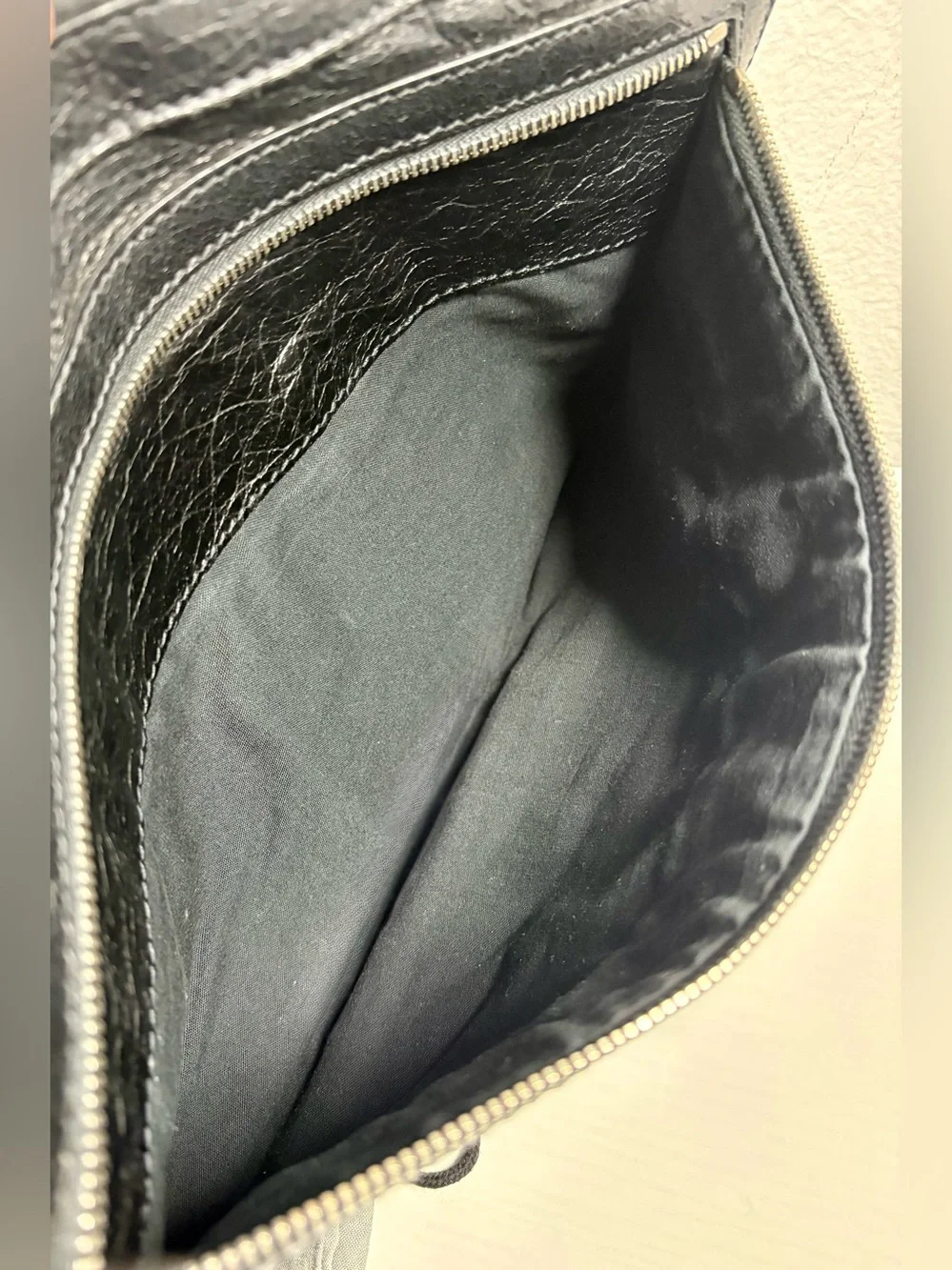 BALENCIAGA Black Classic Clip L Leather Clutch Bag, Lambskin~COA & Dust bag